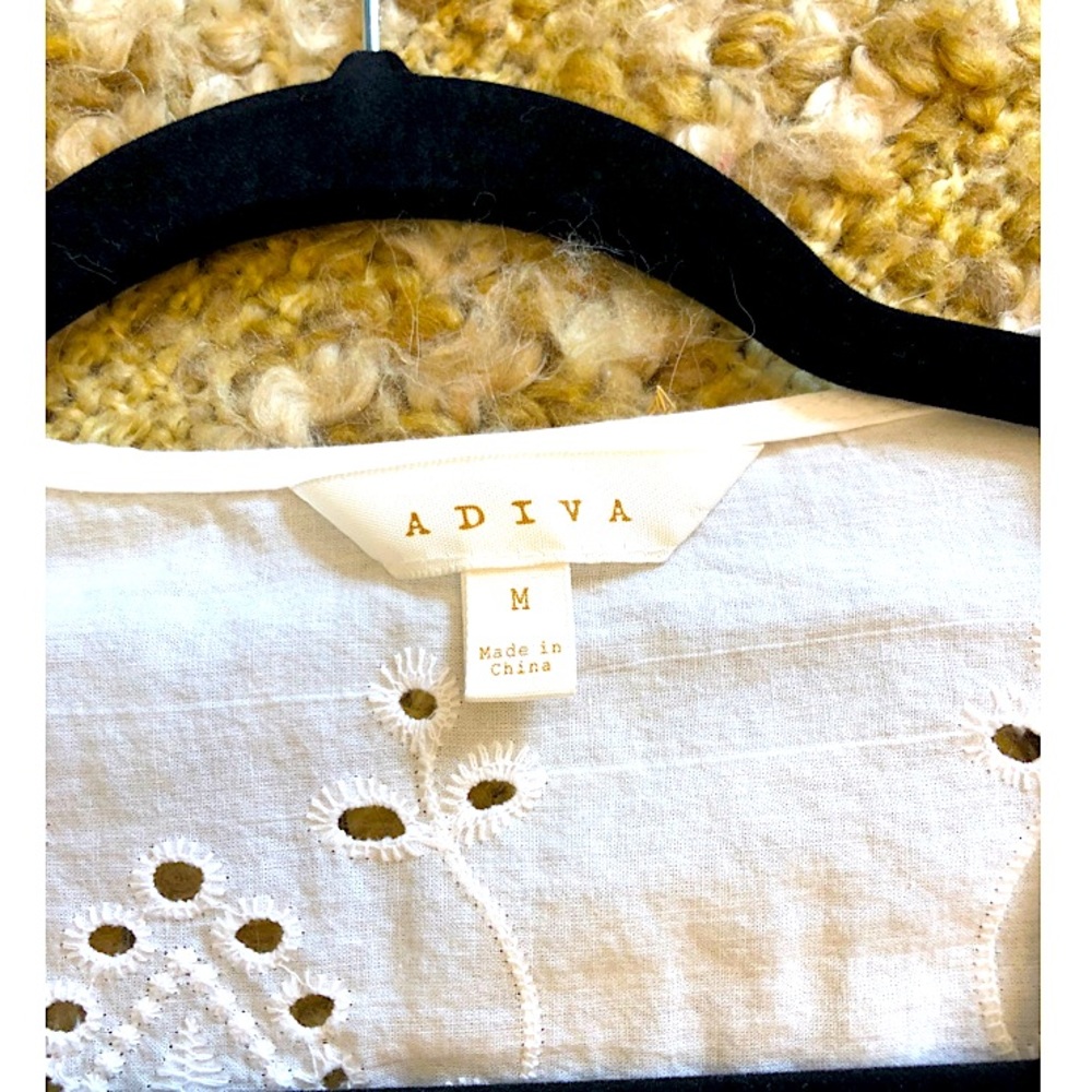 Eyelet Button Down Blouse - Picture 6 of 12